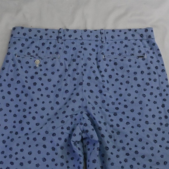 Polo Golf Ralph Lauren 34 x 9" Blue All Over Bug Print Chino Shorts - Picture 6 of 7